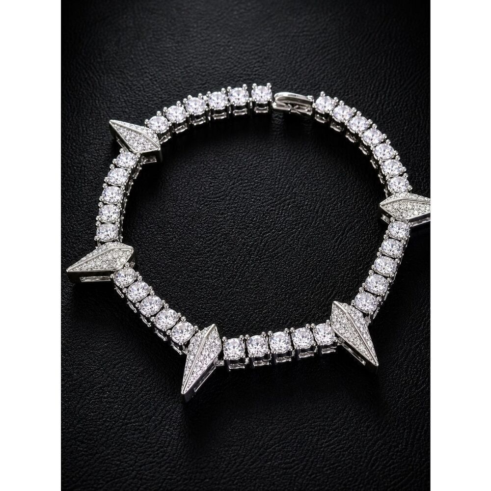 Iced Out Hip Hop Spike Bracelet